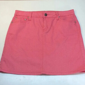 Earl Jean Peach & White Polka Dots Skirt Size 6